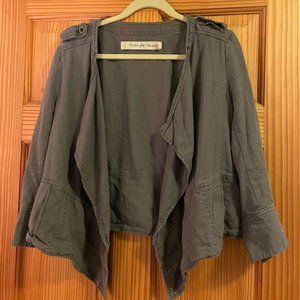 Anthropologie Daughters of The Liberation Draped Gray Surplus Jack Size S